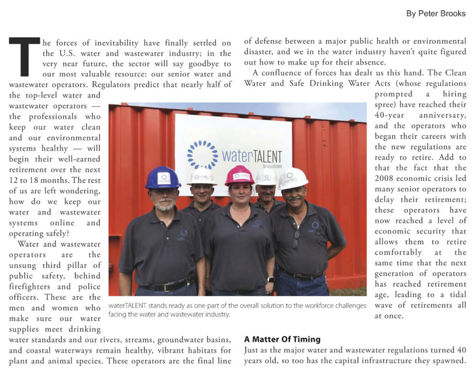 Retirements in the Water & Wastewater Industry